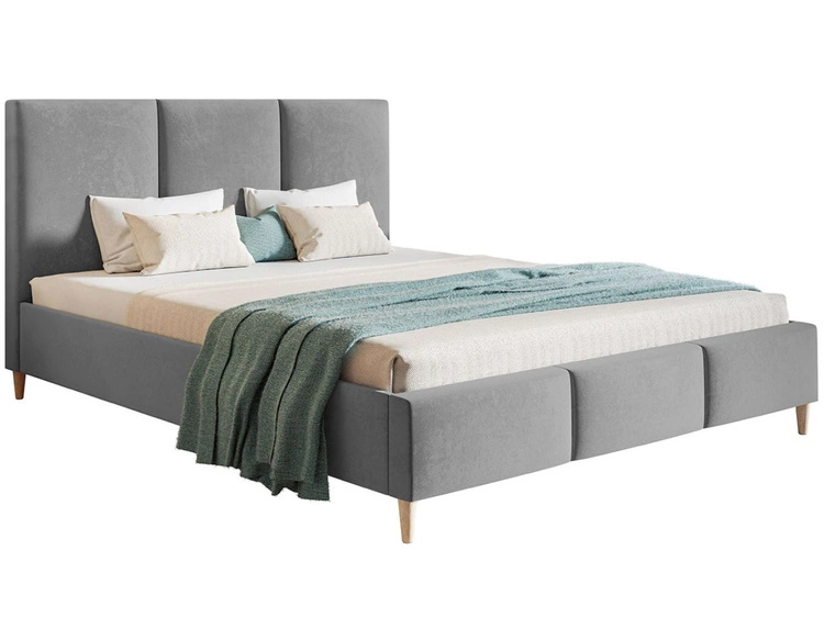 Polsterbett mit Lattenrost 140x200 Trio Grau