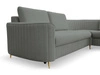 Ecksofa L-Form Links mit Schlaffunktion und Bettkasten Limon Grau
