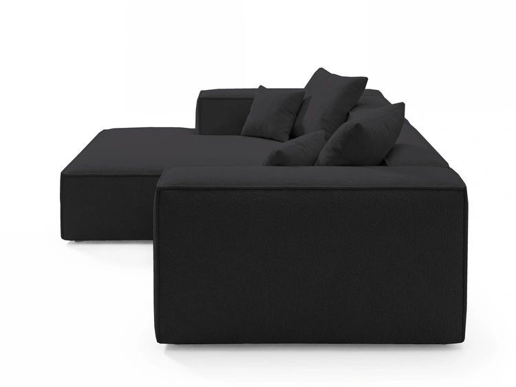 Ecksofa L Links Vellaro Schwarz