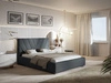 Polsterbett mit Bettkasten und Lattenrost 140x200 Tivoli Dunkelgrau