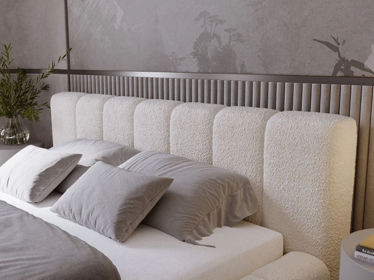 Polsterbett mit Bettkasten und Lattenrost 120x200 Orio Beige