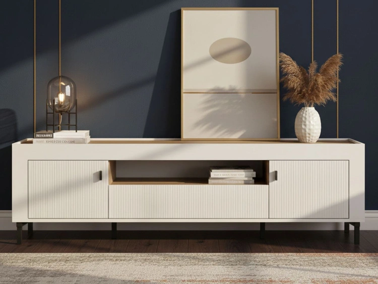Set für Wohnzimmer Messina Weiß