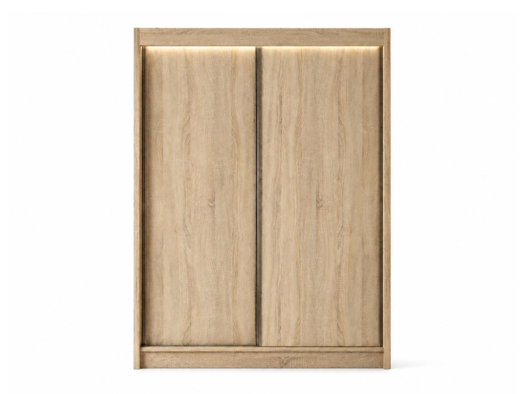 Schiebetürenschrank 150 cm mit LED-Beleuchtung Diano Eiche SOnoma