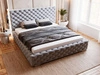 Polsterbett mit Bettkasten und Lattenrost 180x200 Astra Hellgrau