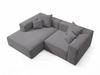 Ecksofa L Links Vellaro Dunkelgrau