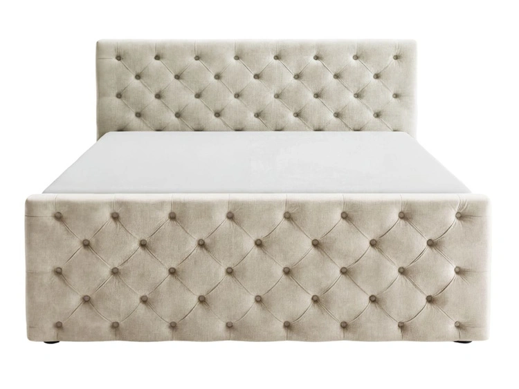 Boxspringbett mit Bettkasten 160x200 Montego Creme