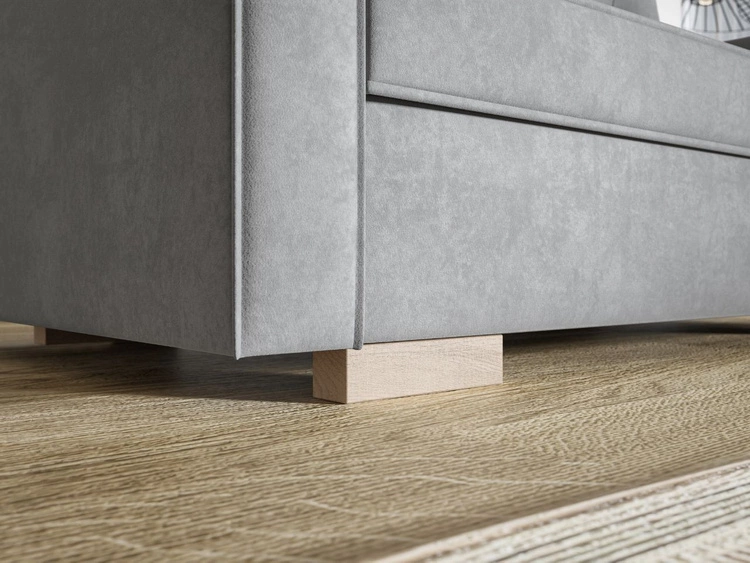 Schlafsofa mit Bettfunktion und Bettkasten Pori Grau