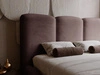 Polsterbett mit Bettkasten und Lattenrost 180x200 Bubble Braun