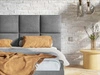 Polsterbett mit Bettkasten und Lattenrost 140x200 Malo Dunkelblau
