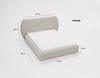 Polsterbett mit Lattenrost 120x200 Blossom - Cremig