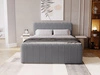 Boxspringbett mit Bettkasten 140x200 Osteno Dunkelgrau