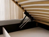 Polsterbett mit Bettkasten und Bettrost 200x200 Sweet Low Grau