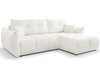 Ecksofa L-Form mit Schlaffunktion und Bettkasten Bene Creme