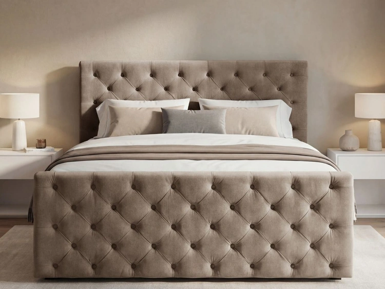Boxspringbett mit Bettkasten 180x200 Montego Braun