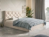 Polsterbett mit Bettkasten und Lattenrost 180x200 Salento Beige