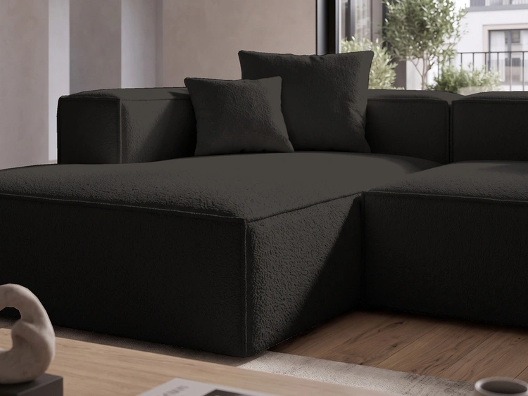 Ecksofa L Links Vellaro Schwarz
