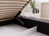 Polsterbett mit Bettkasten und Lattenrost 200x200 Cloud Low Bouclé-Stoff Grau