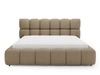 Polsterbett mit Bettkasten und Lattenrost 120x200 Modo aus Bouclé-Stoff Braun