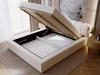Polsterbett mit Bettkasten und Lattenrost 160x200 Plaza Creme