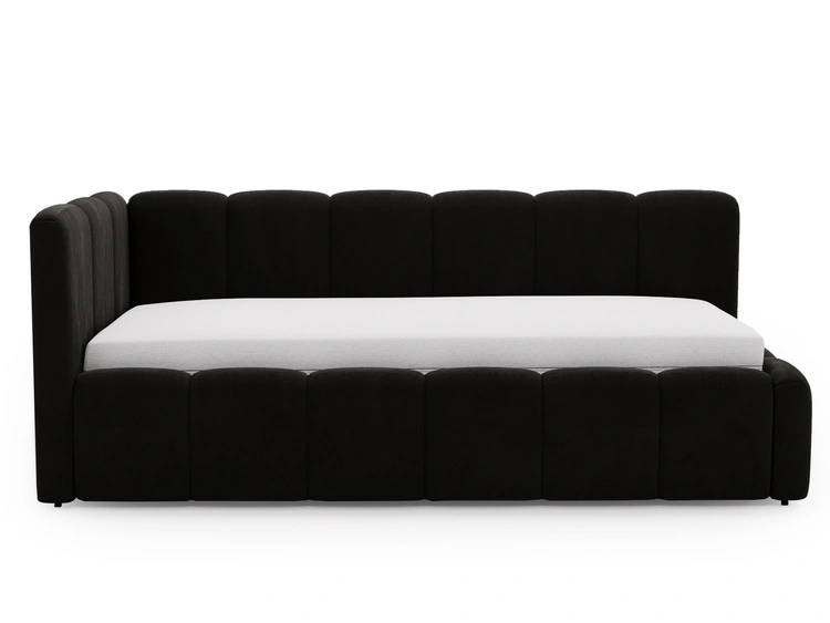 Jugendbett Einzelbett mit Bettkasten und Lattenrost 90x200 Cloud One Schwarz