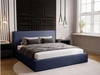 Polsterbett mit Bettkasten und Lattenrost 120x200 Monaco Blau