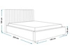Polsterbett mit Bettkasten und Lattenrost 120x200 Toscania Grau