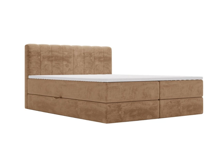 Boxspringbett mit Bettkasten 180x200 Forte Beige
