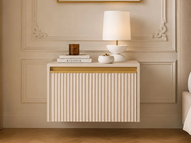 Nachttisch mit Schublade Roland Beige