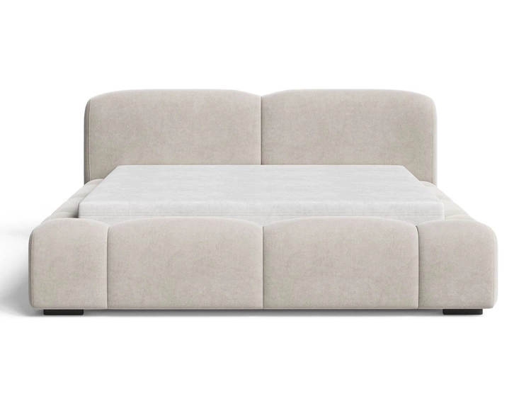 Polsterbett mit Bettkasten und Lattenrost 140x200 Aubi Beige