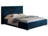 Polsterbett mit Bettkasten und Lattenrost 160x200 Taranto Dunkelblau