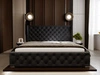 Polsterbett mit Bettkasten und Lattenrost 160x200 Kingston Schwarz