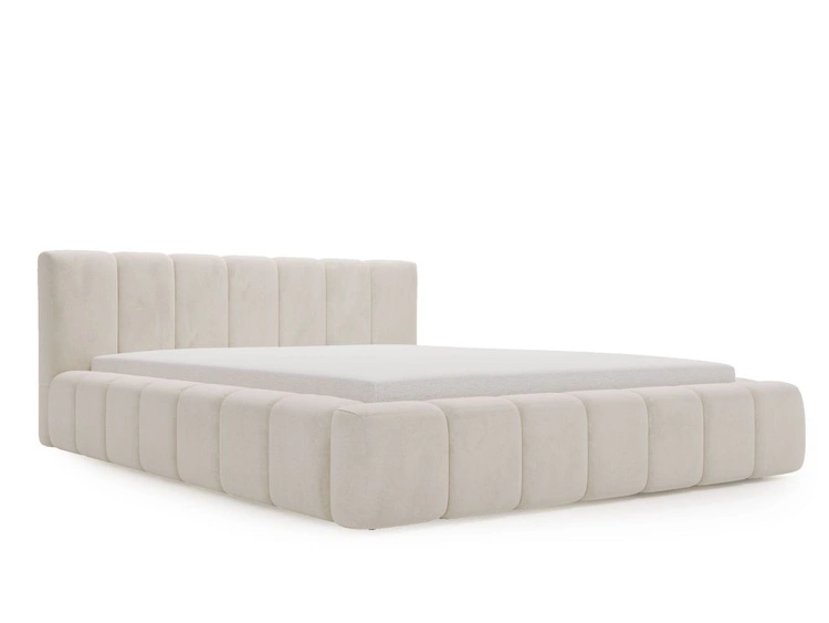 Polsterbett mit Bettkasten und Lattenrost 140x200 Orio Beige