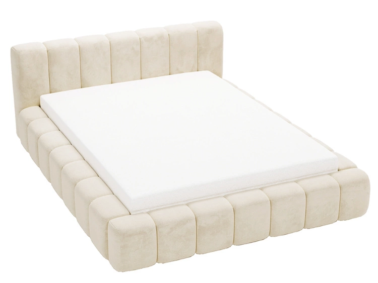 Polsterbett mit Bettkasten und Lattenrost 120x200 Ibiza Beige