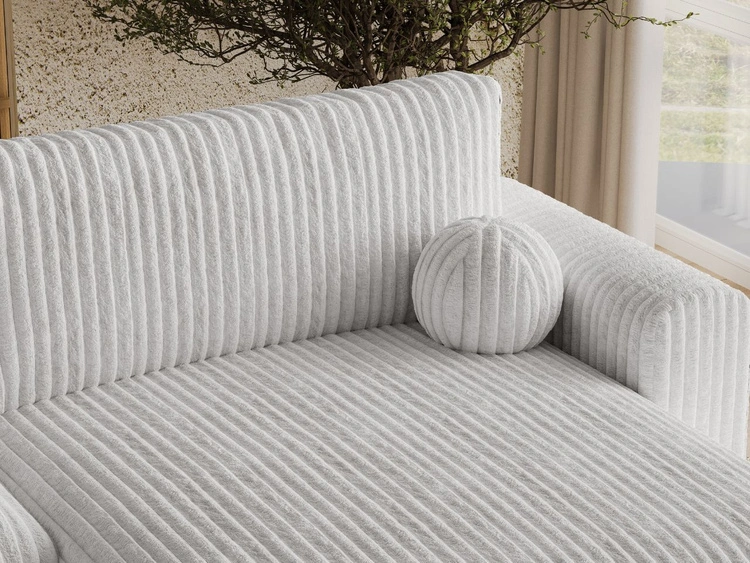 Ecksofa L-Form mit Schlaffunktion und Bettkasten Aurora Grau