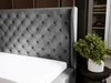 Polsterbett mit Bettkasten und Lattenrost 140x200 Kingston Grau