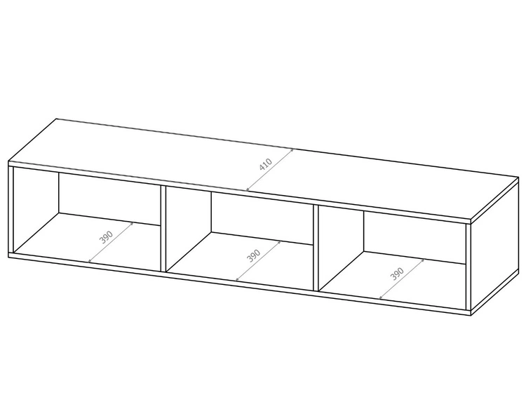 TV-Lowboard mit Türen 300 cm Kioto Weiß matt