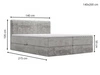 Boxspringbett mit Bettkasten 140x200 Forte Schwarz