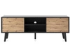 TV-Lowboard mit Türen Astro Schwarz, Artisan Eiche