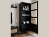 Standvitrine schmale verglasteim Boho-Stil Bellance, schwarz
