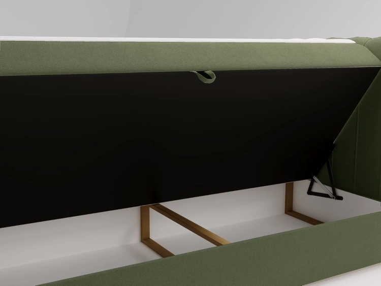 Boxspringbett mit Bettkasten 120x200 Osteno Grün