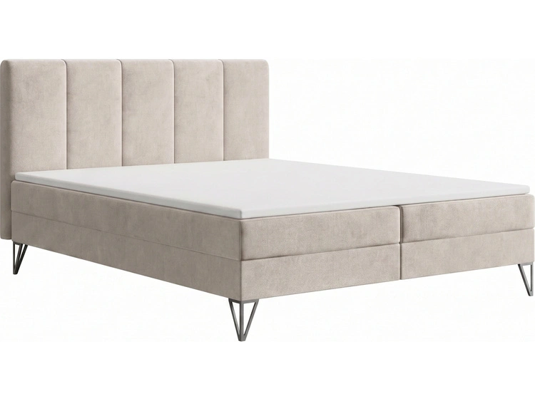 Boxspringbett mit Bettkasten 180x200 Vendi Beige