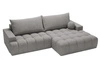 Ecksofa L-Form mit Schlaffunktion und Bettkasten Havi Rechts Grau