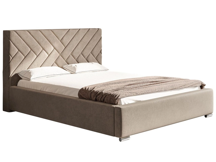 Polsterbett mit Bettkasten und Lattenrost 120x200 Tonale Beige