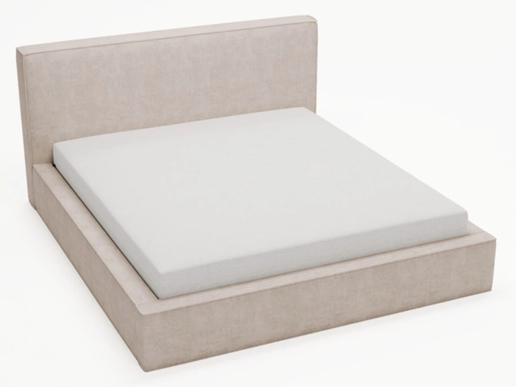 Polsterbett mit Bettkasten und Lattenrost 140x200 Monaco Beige