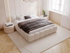 Polsterbett mit Bettkasten und Lattenrost 160x200 Cloud Low Bouclé-Stoff Beige