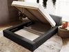 Polsterbett mit Bettkasten und Lattenrost 180x200 Lago Schwarz