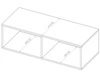 TV-Lowboard mit Türen 100 cm Kioto Weiß matt