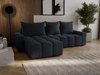 Ecksofa L-Form mit Schlaffunktion und Bettkasten Bresso Schwarz