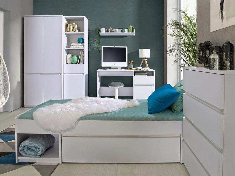 Einzelbett Arcadia Weiß