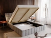 Polsterbett mit Bettkasten und Lattenrost 140x200 Paris Beige